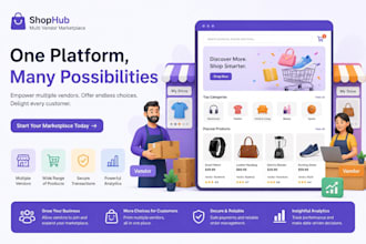 develop a professional multi vendor marketplace website in weebly