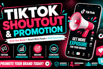 do tiktok shoutout and organic promotion for your brand