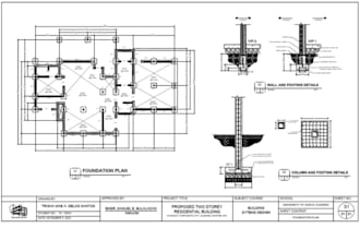 design house foundation, concrete and deck structural plans for permit