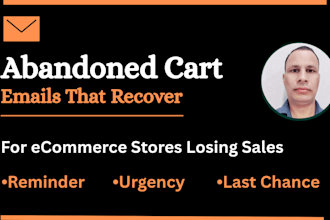 write abandoned cart email sequence to recover lost sales