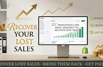 write abandoned cart email sequence to recover lost sales