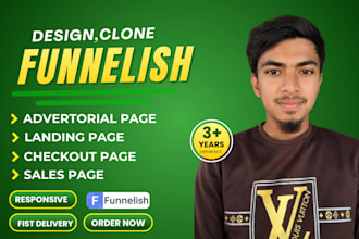 clone any funnelish sales funnel, advertorials, landing page expert
