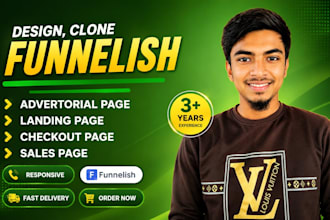 clone any funnelish sales funnel, advertorials, landing page expert