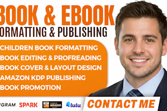children book formatting for amazon KDP, book publishing, paperback formatting