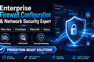 configure cisco palo alto, fortigate firewall and mikrotik router
