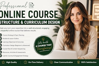 design online course curriculum and course outline