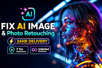 fix ai generated images, photo retouching and image editing in photoshop
