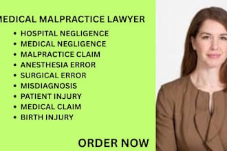 handle surgical errors, misdiagnosis, birth injuries, and anesthesia errors