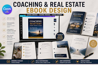 coaching ebook canva, canva ebook, course ebook canva, real estate ebook design