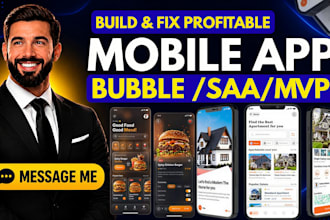 build or fix bubble mobile app, web app, saas or mvp as bubble app developer