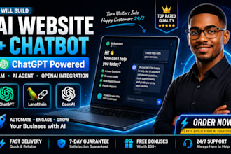 build an ai website with chatgpt chatbot, ai agent, and llm integration
