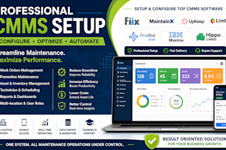 setup cmms software fiix maintainx upkeep limble fracttal one IBM maximo sortly