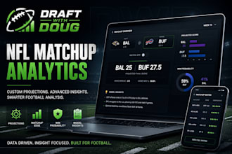 provide a custom NFL matchup analytics dashboard