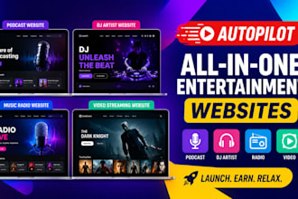 podcast website dj artist music radio streaming website video streaming website