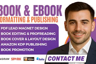 do book formatting, kindle formatting, amazon kdp, ebook formatting and design