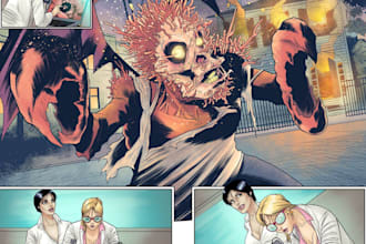 draw anime manga comic book illustration or webtoon cover
