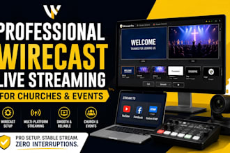 setup professional wirecast live streaming for churches and events