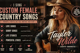 sing custom female country song lyrics with powerful storytelling