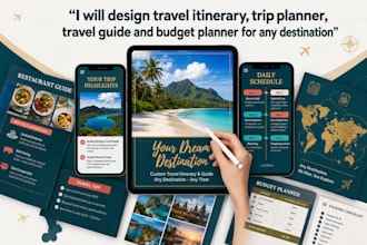 design travel itinerary, trip planner, travel guide, budget planner, tour plan