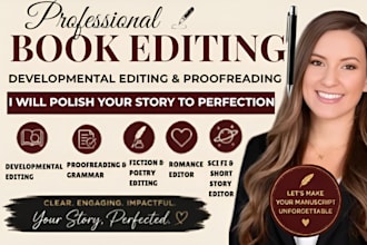 do developmental editing proofread romance short story sci fi poetry book editor