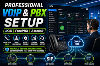 set up a professional voip pbx phone system for your business