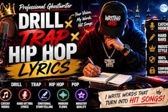 ghostwrite professional drill trap and hip hop lyrics