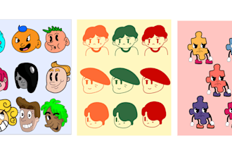 design custom cartoon character illustrations