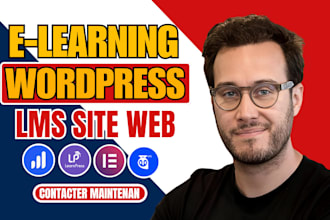develop wordpress lms website, elearning membership website for online courses