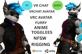 vrchat furry avatar 3d vrchat avatar fursona vrc furry nsfw avatar vr
