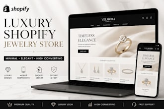 design a minimalist shopify jewelry store