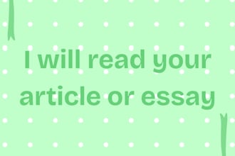 read your article or essay