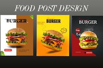 design modern burger ads for restaurants
