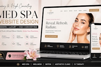 design aesthetic med spa website medical spa website or iv therapy website