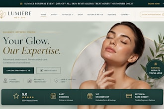 design aesthetic med spa website medical spa website or iv therapy website