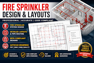 design professional fire sprinkler system drawings and layouts