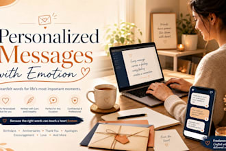 write heartfelt emotional support messages and letters just for you
