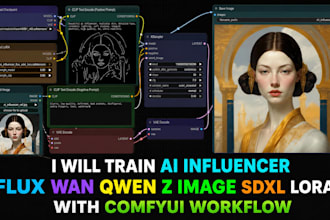 train ai influencer flux wan qwen z images, sdxl lora with comfyui workflow