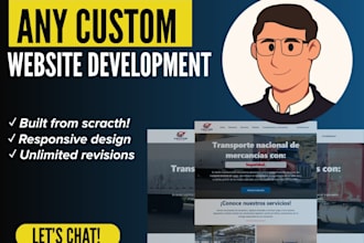 design and build your custom website, full website design and development