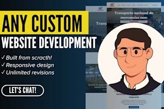 design and build your custom website, full website design and development
