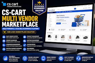 build cs cart online multivendor marketplace website setup