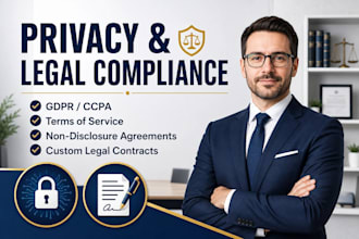 draft ccpa and gdpr compliant terms privacy policy nda legal agreement