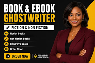be your ebook ghostwriter, book editor, and amazon KDP ghost book writer