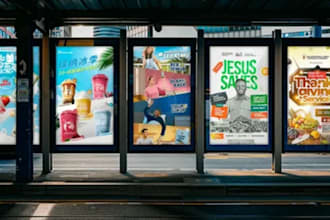 design modern billboard, yard sign, signage, and signboard