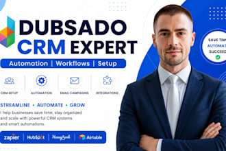set up dubsado honeybook crm apollo io hubspot crm clay monday zapier automation