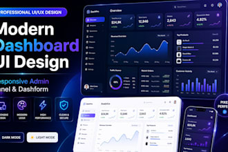 design and develop responsive dashform dashboards and admin panels