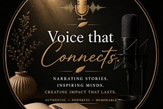 record a calm female documentary voice over