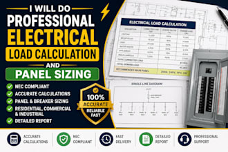 do professional electrical load calculation and panel sizing
