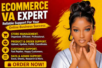 ecommerce virtual assistant for shopify woocommerce wix wordpress amazon ebay