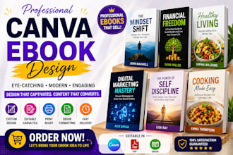 canva ebook design, workbook, ebook formatting and layout