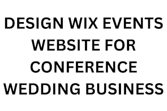 design responsive wix events and portfolio website